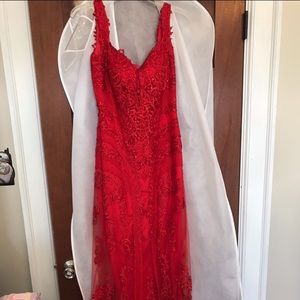 Beautiful red prom dress
